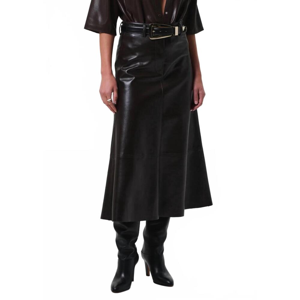 NEW CITIZENS OF HUMANITY cassia leather skirt in choco